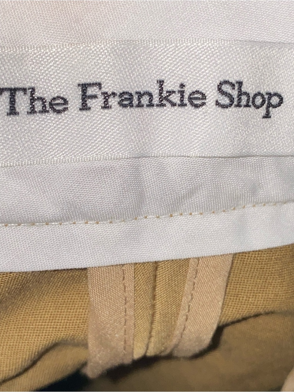 The Frankie shop Womens Tan Midi Pencil Skirt with front slit - Picture 4 of 5